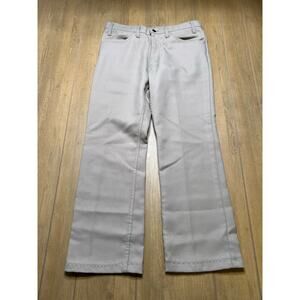 Vintage Levi’s Action Slacks Pants USA Made 34x28 Beige Polyester Scovill Zip